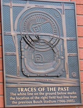 Plaque with diagram of old and new