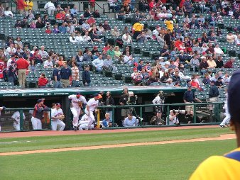 Players coming out of dugout