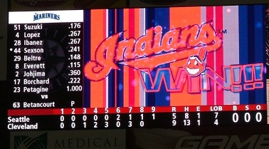 Indians win on scoreboard