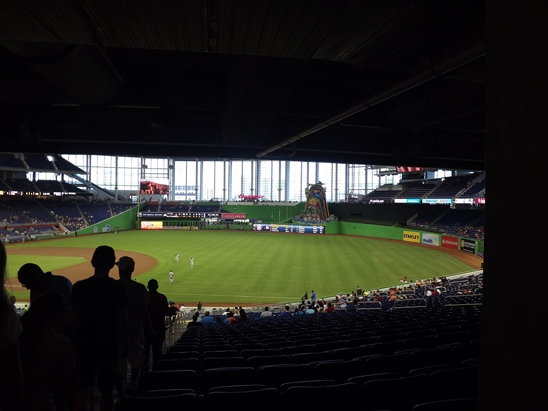 First view of field