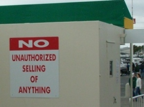 NO Unauthorized selling of anything poster