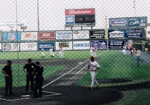 Richmond Manager walking to home plate