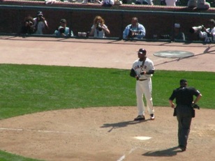 Barry Bonds coming to plate
